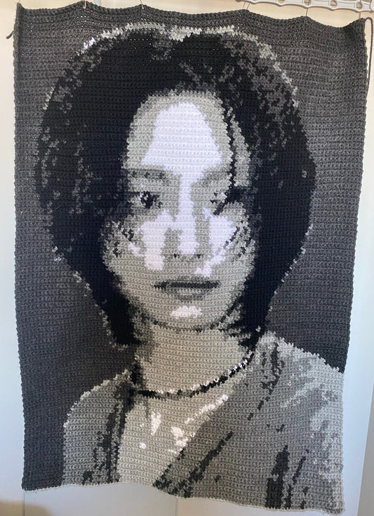 Ateez Seonghwa Tapestry *grid pattern only*